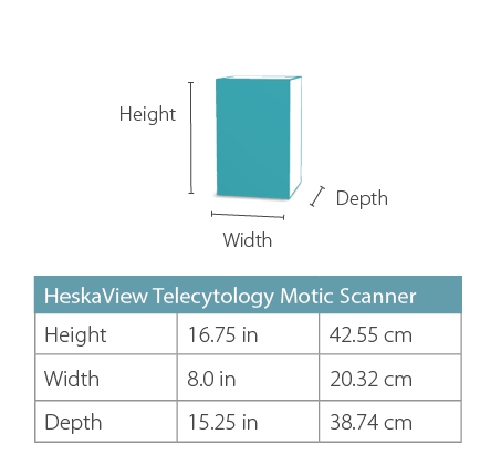 HeskaView Scanner Dimensions